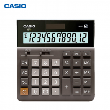 卡西欧（CASIO）DH-12-BK 中型 12位 双电源 超宽计算器 黑色专业计算系列