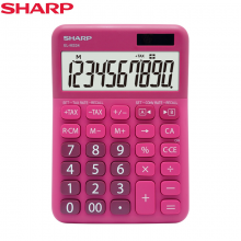 夏普(SHARP)EL-M334计算器彩色时尚可爱大屏10位数太阳能计算机玫红色