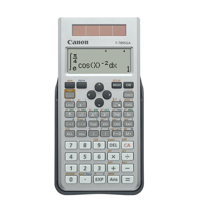 佳能（Canon） F-789SGA 函数科学计算器 高中大学专用 银色 银色