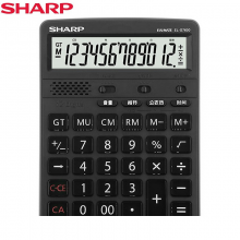 夏普（SHARP）EL-G760012位语音台式计算器商务办公财务会计商城计算真人发音大屏幕计算器EL-G7600BK