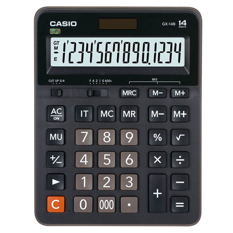 卡西欧（CASIO）MX AX DX GX-12B计算器商务太阳能计算机 GX-14B大号（宽159MM高207MM）