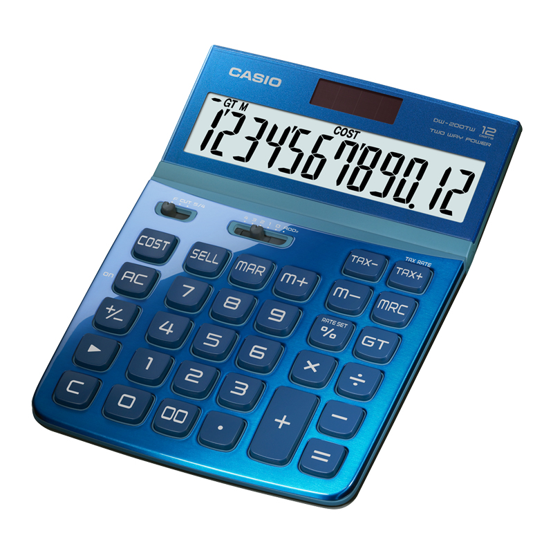 卡西欧(CASIO) DW-200TW-BU 魅雅系列 大型计算器 琉璃蓝