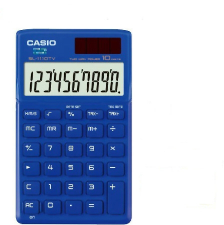卡西欧便携计算器SL-1110TV-BU SL-1110TV-OE SL-1110TV-RD